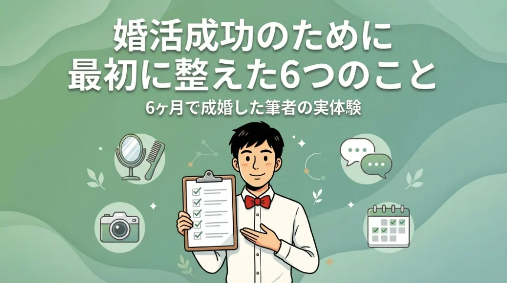 婚活成功のために最初に整えた6つのこと