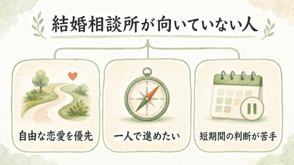 結婚相談所が向いていない人の3つの特徴