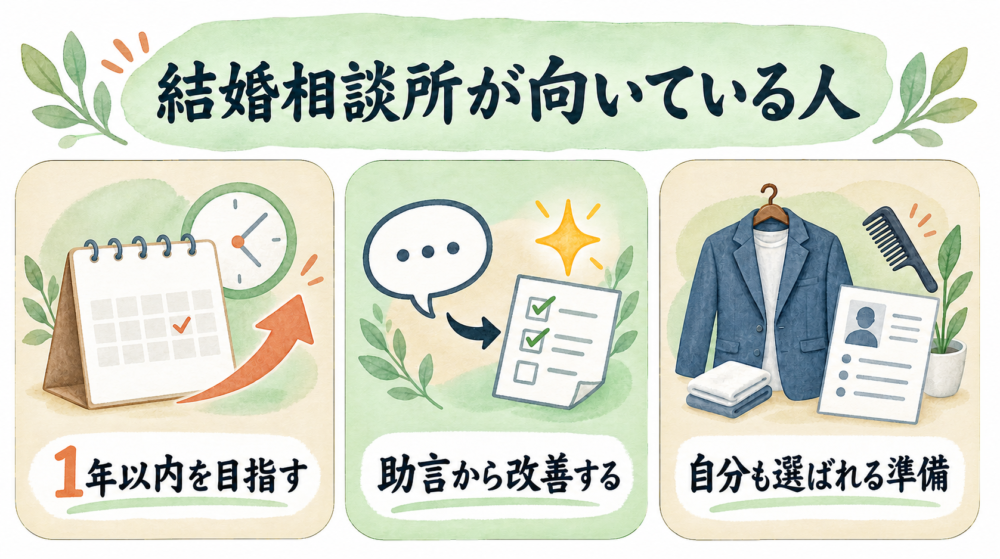 結婚相談所が向いている人の3つの特徴