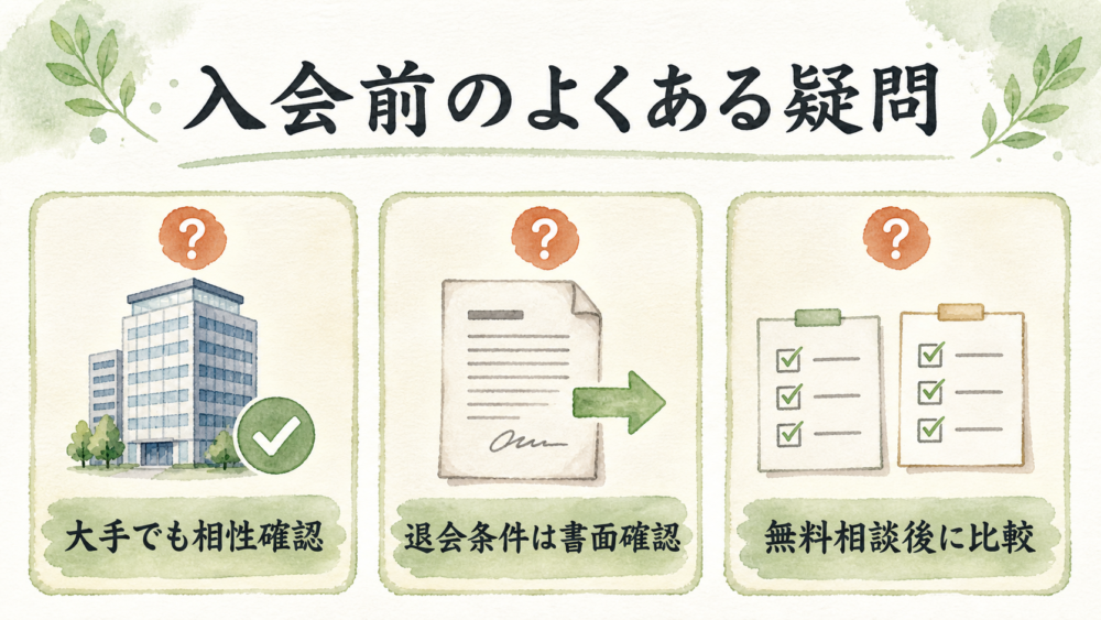 結婚相談所の大手・途中退会・無料相談に関するよくある質問